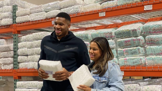 Bucks superstar Giannis Antetokounmpo and his longtime partner Mariah Riddlesprigger